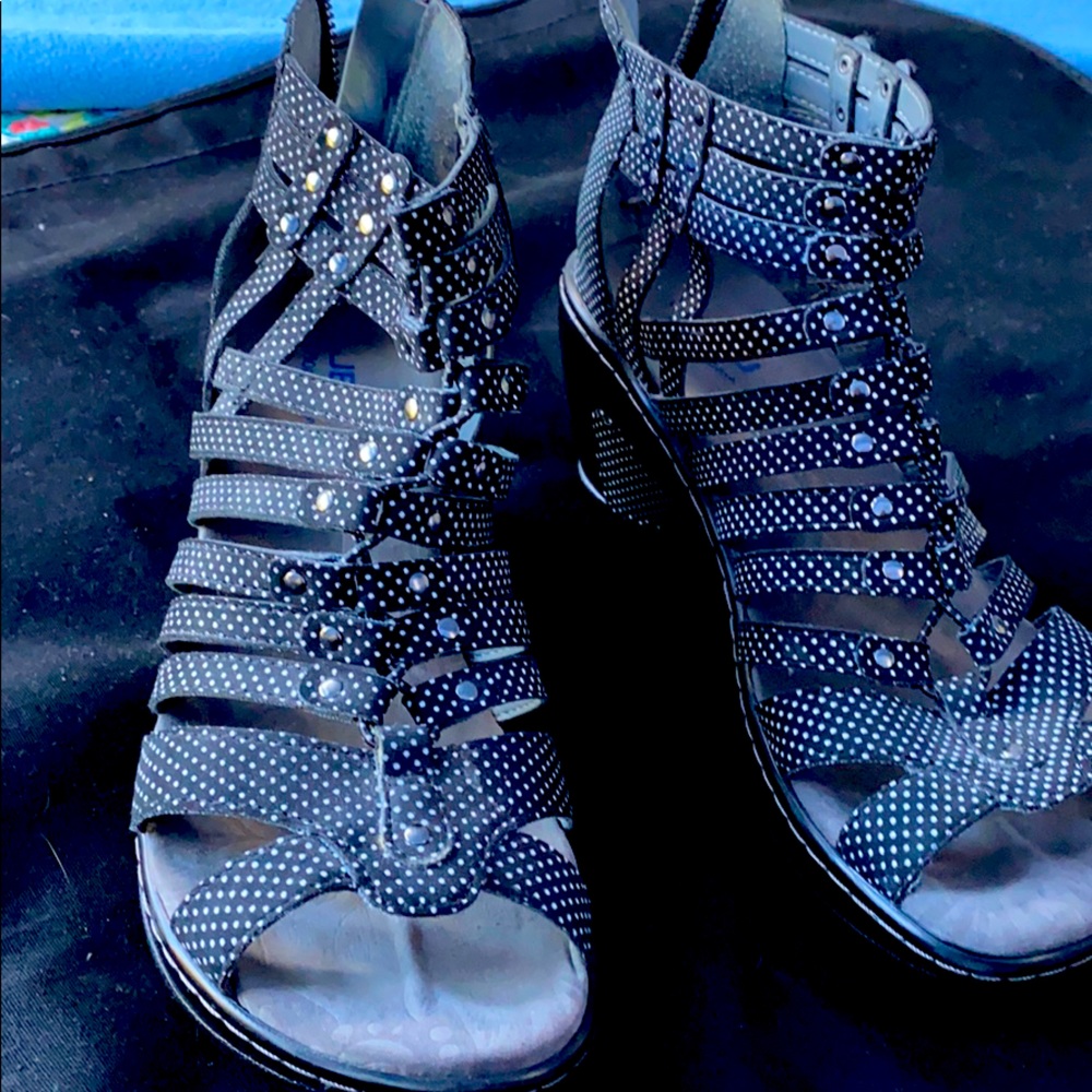 Sandals Jbu stretchy comfy polka dot